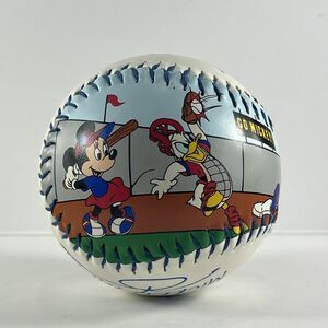 VTG Walt Disney World Fotoball Softball Signed Baseball In Glove Locker Protect